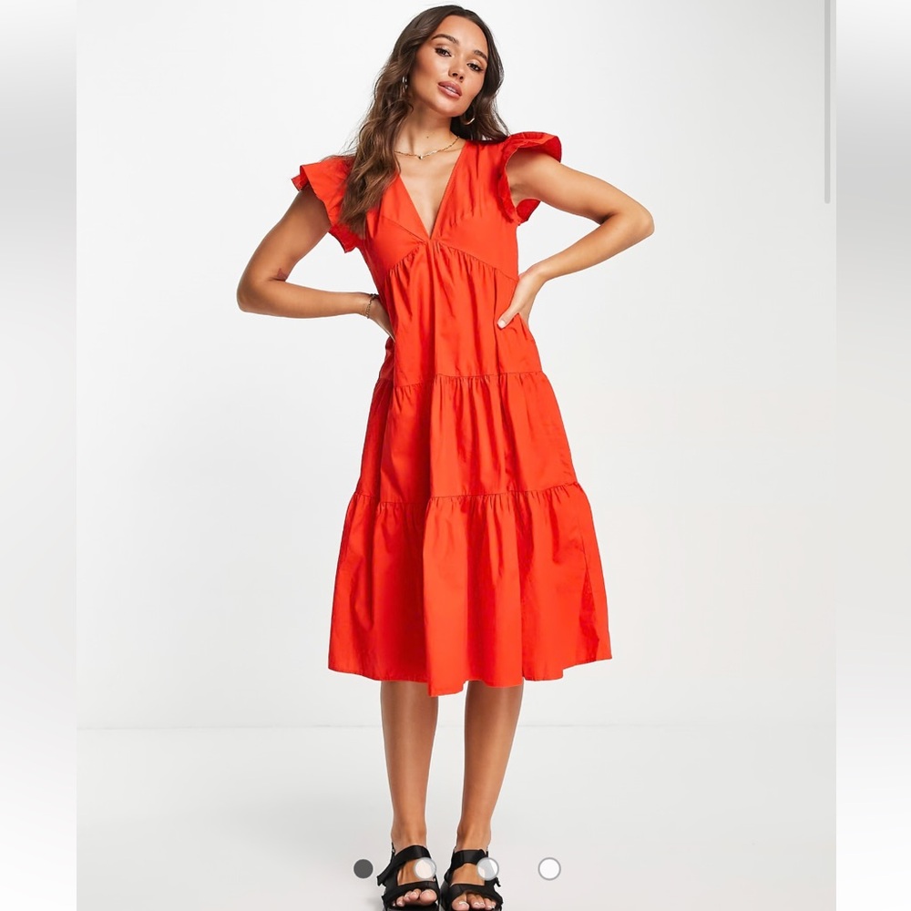 Vero Moda Frill Midi Dress